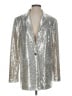 Open Edit Metallic Silver Blazer Size S - photo 1