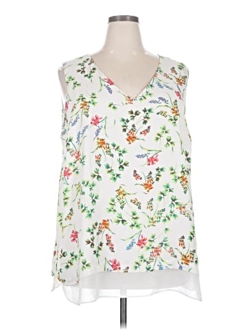 Rose + Olive Sleeveless Blouse (view 1)