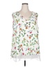 Rose + Olive 100% Polyester White Sleeveless Blouse Size 2X - photo 1