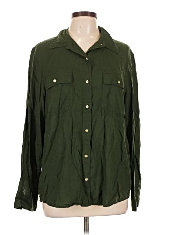 American Eagle Outfitters Long Sleeve Button-Down Shirt (view 1)
