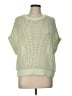 Express 100% Polyester White Green 3/4 Sleeve Top Size L - photo 1