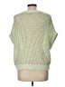 Express 100% Polyester White Green 3/4 Sleeve Top Size L - photo 2
