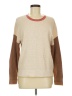 Tribal 100% Cotton Color Block Tan Pullover Sweater Size M - photo 1
