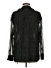 Elan 100% Polyester Stars Black Long Sleeve Blouse Size M - photo 2