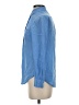 J.Crew 100% Silk Blue Long Sleeve Silk Top Size 00 - photo 5