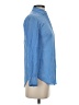 J.Crew 100% Silk Blue Long Sleeve Silk Top Size 00 - photo 4