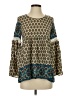 Entro 100% Rayon Brown Long Sleeve Blouse Size S - photo 1