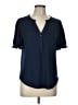 Bobeau Blue Short Sleeve Henley Size L - photo 1