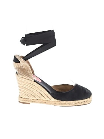 Christian Louboutin Canvas Brigitte Wedges (view 1)