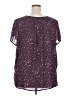 Monday Fun 100% Polyester Stars Purple Short Sleeve Blouse Size 2X - photo 2