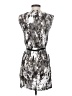 MNG 100% Viscose Metallic Silver Cocktail Dress Size XXS - photo 2