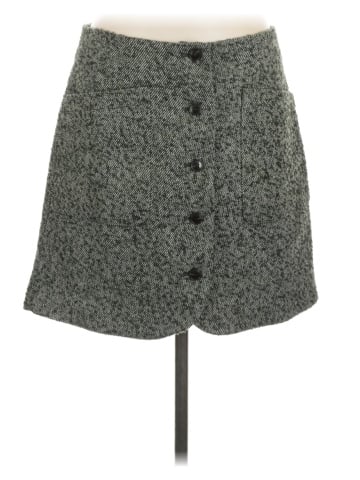 Madewell Herringbone Wool Button-Front Mini Skirt (view 1)