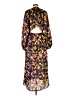 Topshop 100% Polyester Print Black Casual Dress Size 10 - photo 2