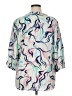 FDJ 100% Viscose Print Blue 3/4 Sleeve Blouse Size XL - photo 2