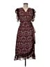 Max Studio 100% Polyester Paisley Burgundy Cocktail Dress Size M - photo 1