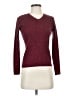 Karen Scott 100% Cotton Burgundy Pullover Sweater Size XS - photo 1