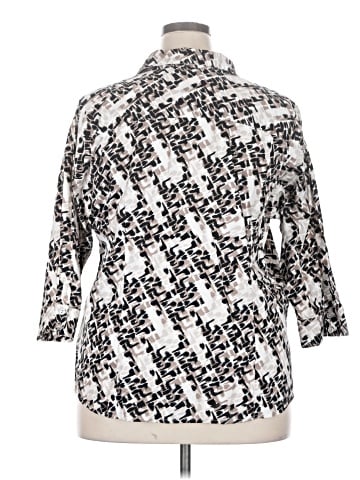 212 Collection 3/4 Sleeve Button-Down Shirt (view 2)