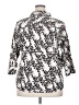 212 Collection Silver 3/4 Sleeve Button-Down Shirt Size 2X - photo 2
