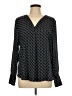 Ann Taylor 100% Polyester Black Long Sleeve Blouse Size L - photo 1