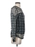 DKNY Silver Long Sleeve Blouse Size S - photo 4