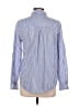 H&M 100% Cotton Stripes Blue Long Sleeve Button-Down Shirt Size 10 - photo 2
