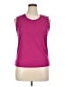 Tory Burch 100% Polyester Pink Sleeveless Top Size XL - photo 1