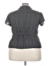 Covington 100% Polyester Polka Dots Gray Short Sleeve Blouse Size 22 - photo 2