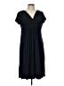 Essentials by ABS Solid Black Blue Casual Dress Size L - photo 1