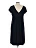 Essentials by ABS Solid Black Blue Casual Dress Size L - photo 2