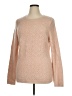 Talbots Chevron-herringbone Pink Pullover Sweater Size XL - photo 1