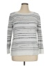 T by Talbots Stripes Silver Pullover Sweater Size XL (petite) - photo 1