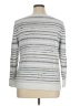 T by Talbots Stripes Silver Pullover Sweater Size XL (petite) - photo 2