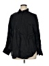 Zara Solid Black 3/4 Sleeve Button-Down Shirt Size XL - photo 1