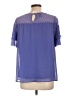 I.N. Studio 100% Polyester Blue Short Sleeve T-Shirt Size L - photo 2