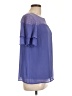 I.N. Studio 100% Polyester Blue Short Sleeve T-Shirt Size L - photo 4