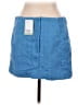H&M 100% Polyester Tweed Blue Casual Skirt Size 12 - photo 2