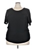 ING 100% Polyester Black Short Sleeve Top Size 3X - photo 1