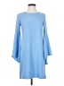 Aqua Solid Blue Casual Dress Size S - photo 1
