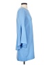 Aqua Solid Blue Casual Dress Size S - photo 4