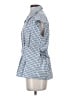 Max Studio Checkered-gingham Blue Sleeveless Button-Down Shirt Size S - photo 5