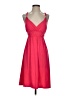 Allison Brittney Solid Pink Cocktail Dress Size S - photo 1