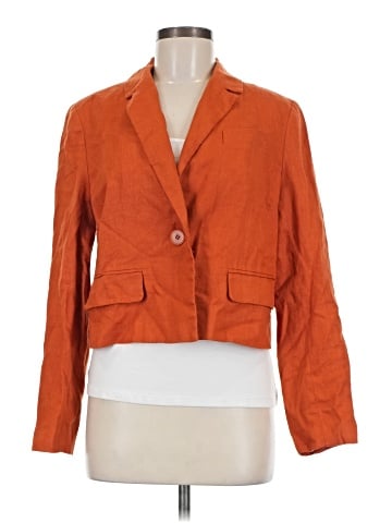 Madewell Cropped Blazer in 100% Linen (view 1)
