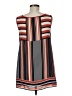 Max Studio 100% Polyester Stripes Brown Casual Dress Size M - photo 2