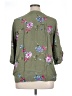 Kindred 100% Rayon Floral Green 3/4 Sleeve Button-Down Shirt Size 1X - photo 2