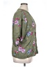 Kindred 100% Rayon Floral Green 3/4 Sleeve Button-Down Shirt Size 1X - photo 4