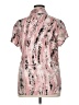 N Touch Metallic Pink Short Sleeve Blouse Size XL - photo 2