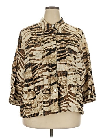 Ruby Rd. 3/4 Sleeve Button-Down Shirt (view 1)