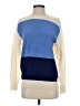 DemyLee 100% Cashmere Color Block Blue Cashmere Pullover Sweater Size S - photo 1