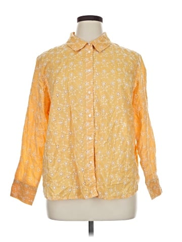 Candace Cameron Bure 3/4 Sleeve Button-Down Shirt (view 1)