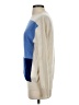 DemyLee 100% Cashmere Color Block Blue Cashmere Pullover Sweater Size S - photo 5